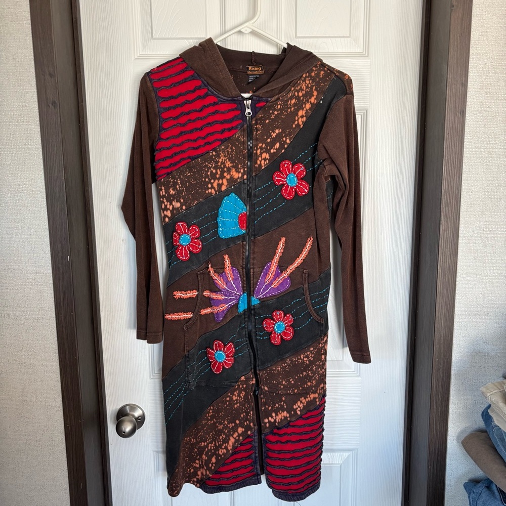 Rising International Multicolor Patterned Midi Dr… - image 1